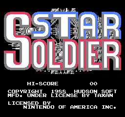 Star Soldier (USA) Title Screen